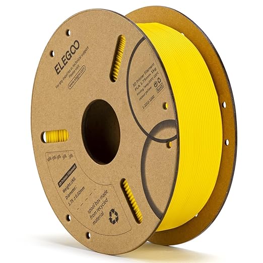 ELEGOO PLA Filament 1.75mm Yellow 1KG, 3D Printer Filament Dimensional Accuracy by ELEGOO