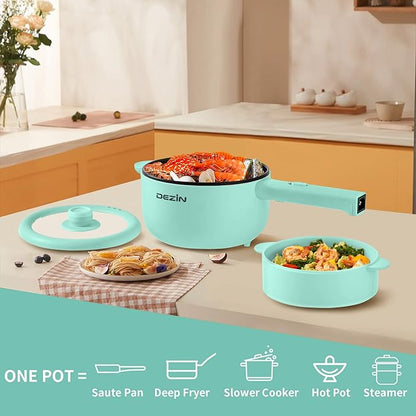 Dezin Electric Cooker, 2L Non-Stick Sauté Pan, Rapid Noodles Cooker, Mini Pot - Image 7