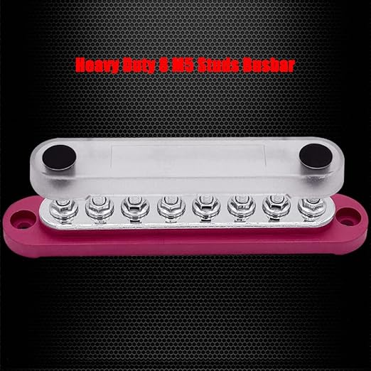 8 x M5 Studs Power Distribution Block Bus Bar 12V, Ampper 5.9" HD 120A Marine - Image 4