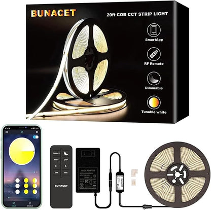 20ft COB LED Strip Lights by BUNACET