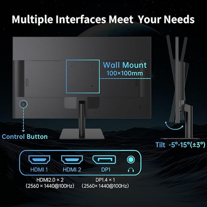 KTC 32 Inch 2K 120Hz Computer Monitor, IPS QHD 2560 x 1440p Monitor - Image 8