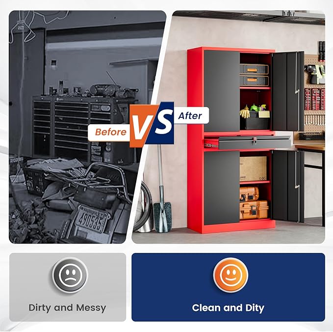 Yizosh Metal Garage Storage Cabinet - Image 7