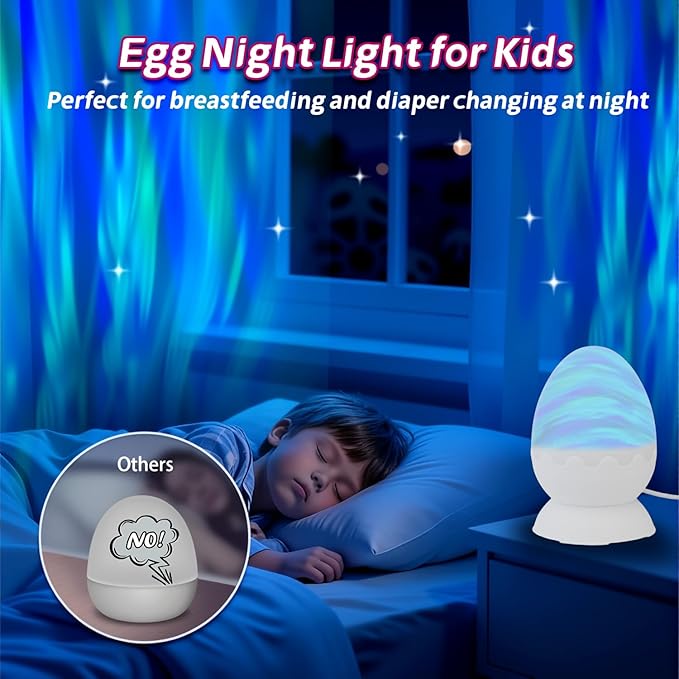 XBYZZRS Galaxy Projector Egg Night Light Projector USB-Powered Mood Lighting - Image 4