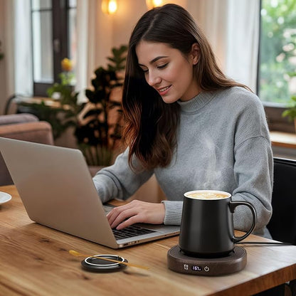 Coffee Mug Warmer & Mug Set for desk, Smart Auto Shut Off Electric Cup Warmer - Image 4