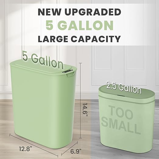 Cesun Motion Sensor Trash Can, 5 Gallon Automatic Bathroom Garbage Can - Image 2