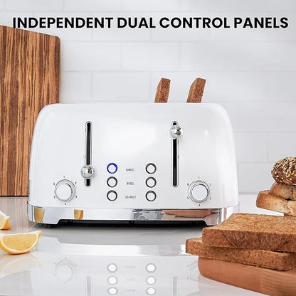 Roter Mond 4 Slice Toaster Retro Stainless Steel - Image 4