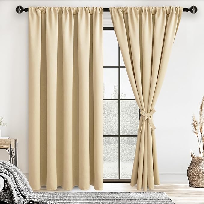 JIUZHEN Blackout Curtains for Bedroom by JIUZHEN