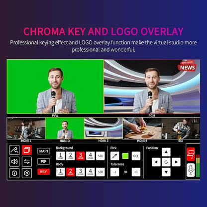 FEELWORLD L4 10.1 Inch Touch Screen Video Switcher 10.1 inch Touchscreen - Image 4