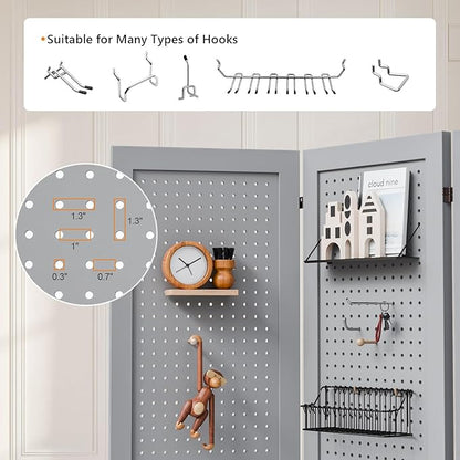 Bonnlo 4/6 Panel Pegboard Freestanding, 5 FT Portable Display Board Organizer - Image 5