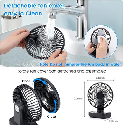 Digibond Oscillating Fan 5.1in Small Wall Mounted Oscillating Desk Fan Auto 90° - Image 5