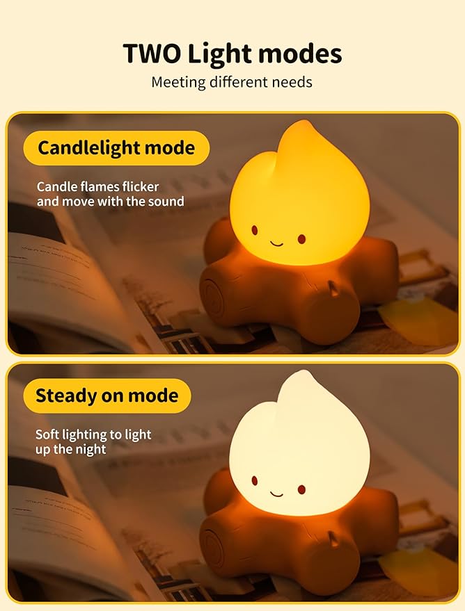 Tarinks Campfire Night Light, Portable Flame Lamp - Image 4