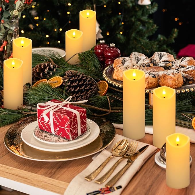 24 Pack Christmas Decoration Flickering Flameless Candles, Battery Operated - Image 6