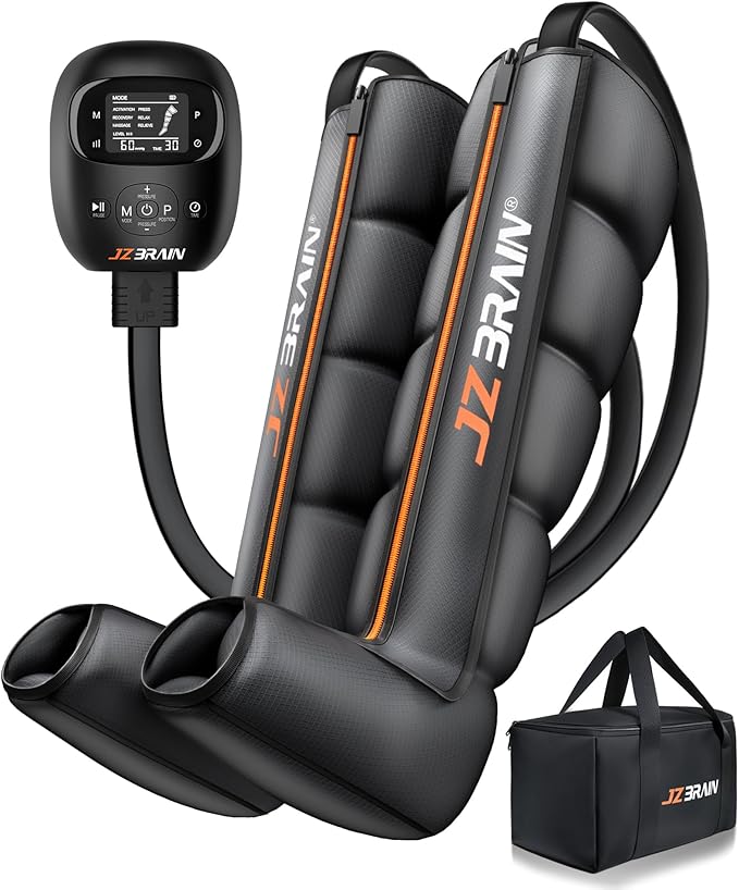 Air Compression Leg Recovery Boots : Dual-Power Sequential Compression System by JZBRAIN