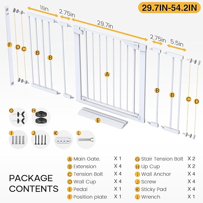 Cumbor 29.7-54.2" Wide Baby Gate - Image 6