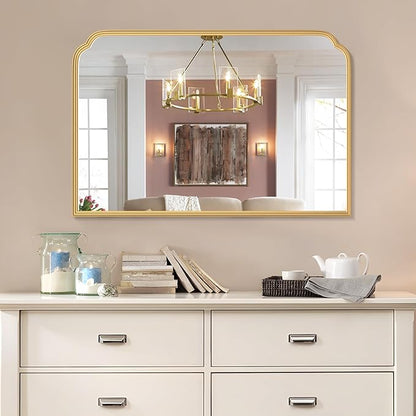 36X24 Inch Gold Bathroom Vanity Mirror - Image 4