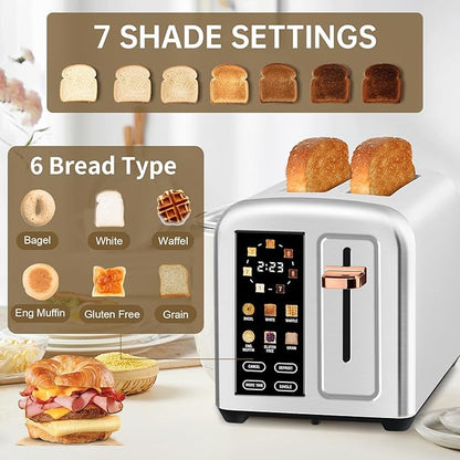 SEEDEEM Toaster 2 Slice, Real Touch Screen - Image 2