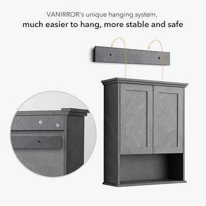 Bathroom Wall Cabinet Over Toilet Storage Cabinets 25x30 in Above Toilet Wood - Image 4