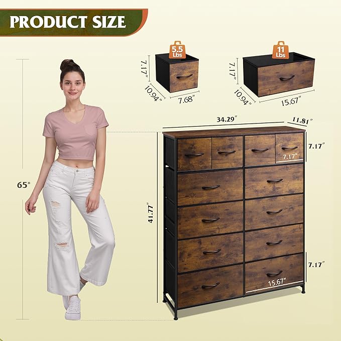 WLIVE Tall Dresser for Bedroom - Image 3