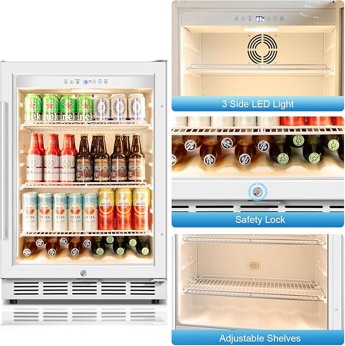 Beverage Refrigerator, 4.9 Cubic Feet Undercounter/Freestanding 24 Inch - Image 5