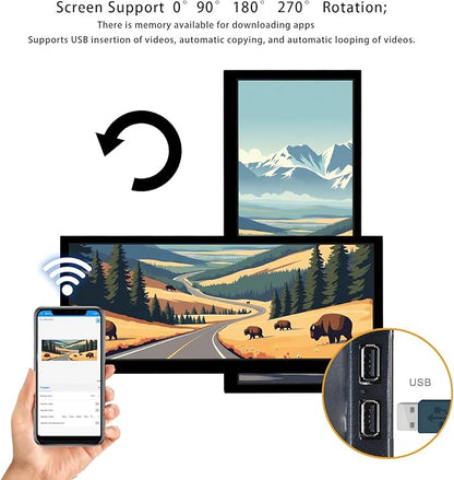 VSDISPLAY 10.3 Inch Touch LCD Monitor 1920x720 IPS Supports USB Flash Drive 2.0 - Image 2