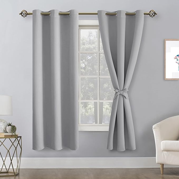 Hiasan Blackout Curtains for Bedroom, 42 x 63 Inches Length - Image 2