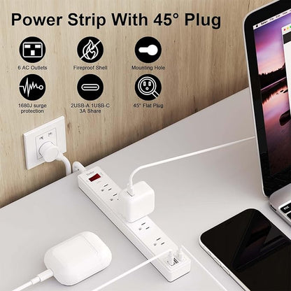 20Ft Power Strip Surge Protector - Image 2
