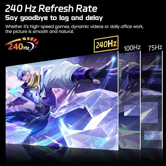 27 Inch Touch Screen Monitor 2K 240Hz QHD 2560x1440 IPS Computer Monitor - Image 2