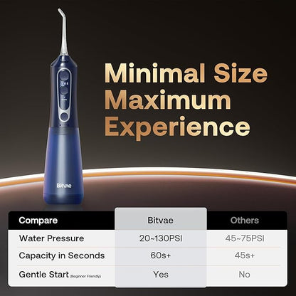 Bitvae Water Dental Flosser Teeth Pick, Cordless Flosser - Image 3