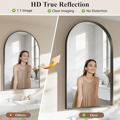 Arch Bathroom Mirror, Tempered Glass Decor Mirror - Image 3