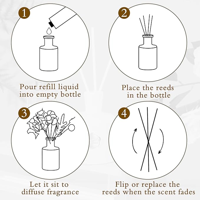 XEPTLE Reed Diffuser Set, 7.04 oz Creamy Gardenia Scent Diffuser - Image 8
