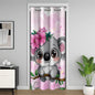 Erosebridal Cartoon Koala Door Curtain, Cute Koala Doorway Curtain, Cherry Blossom Rose Door Drape for Kids Baby Toddler, Nursery, Butterfly Branch Leaves Window Treatment, 1 Panel, 34" W X 80" L