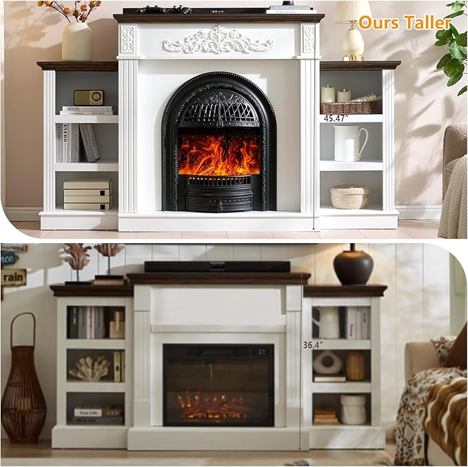 78" Birdcage-Style Electric Fireplace - Image 5
