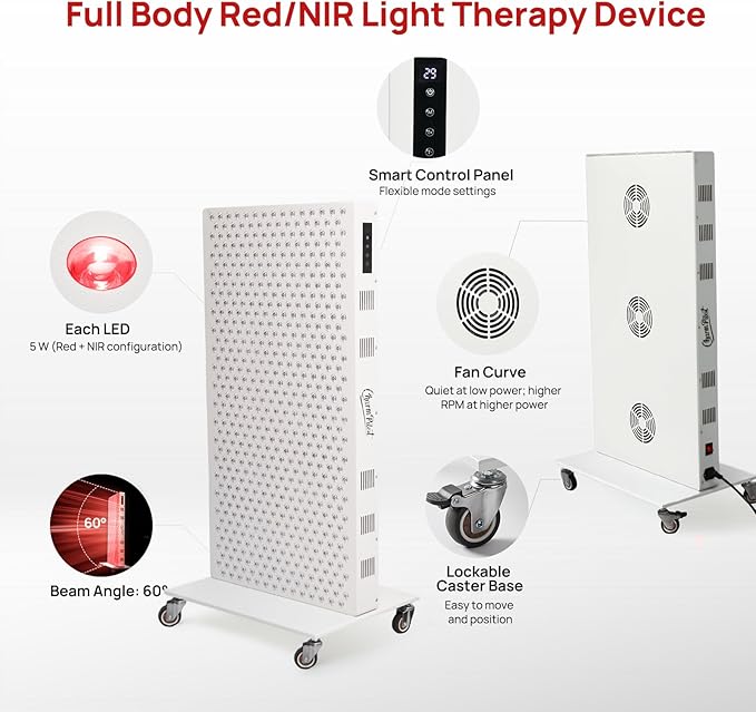 Red Light Therapy Panel for Body, 7 Wavelengths, 2900 W Near‑Infrared Light - Image 5