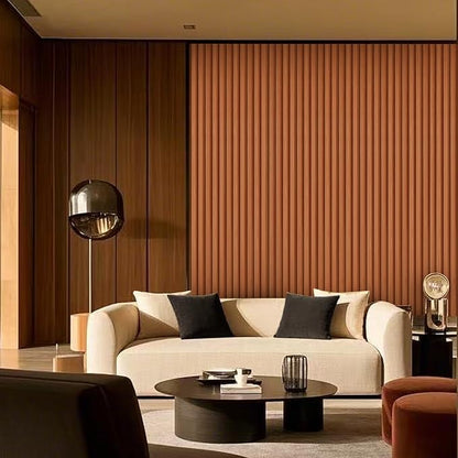 OUZUGIE WPC Acoustic Slat Wall Paneling, Living Room, TV Background, Study Room - Image 2