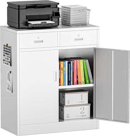 Metal Storage Cabinet with 2 Drawers 36" H by TaskStorz