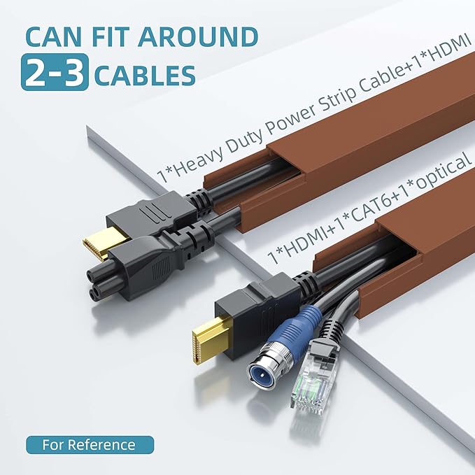 Wire Hider, 157in Delamu Cord Hider Wall, Paintable Wire Covers - Image 2
