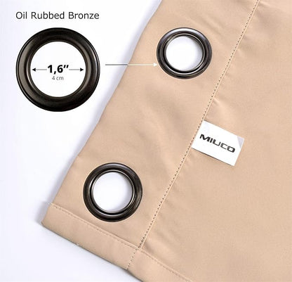 MIUCO Room Darkening Soild Grommet Blackout Curtains - Image 7