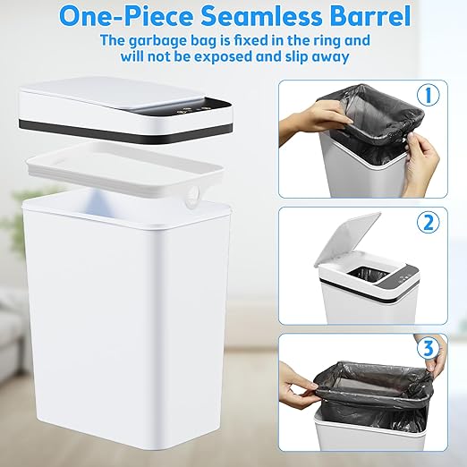 KOEYLE 2 Pack 2.2 Gallon Automatic Touchless Garbage Can, Small Motion Sensor - Image 7