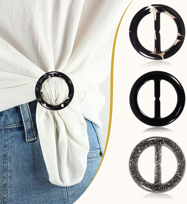 T-Shirt Clips 9 PCS, Clothes Corner Knotted Button, Fashion Alloy Pearl - Image 4