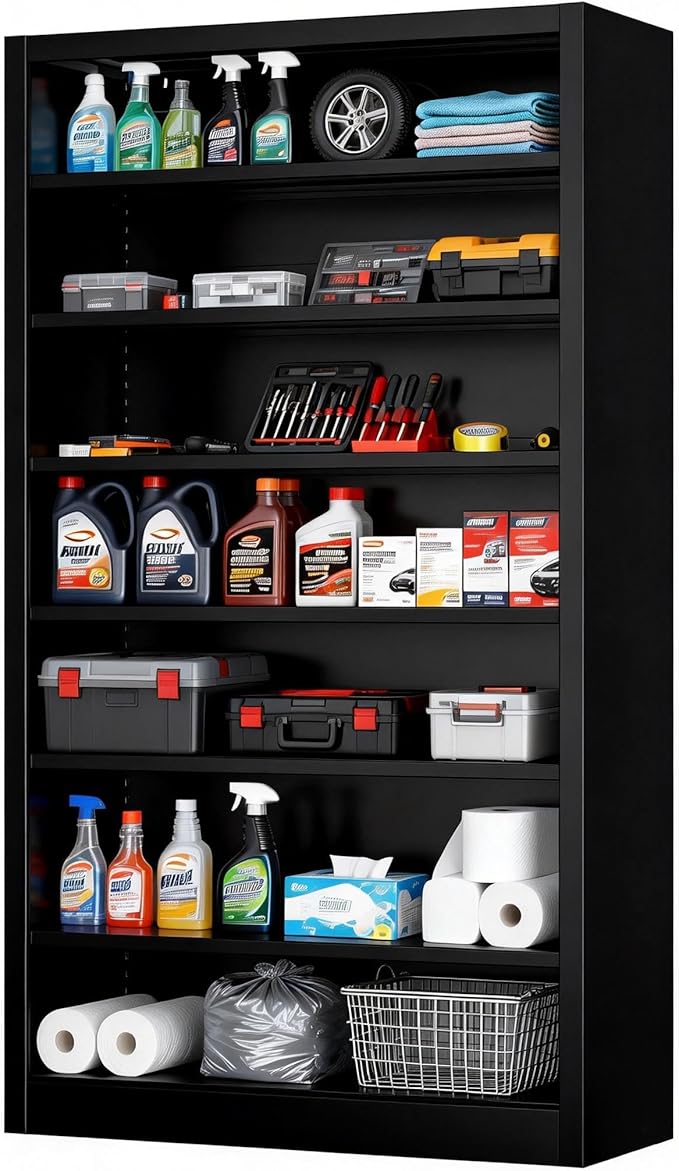 6-Tier Adjustable Steel Garage Storage Shelf by OSEILLC