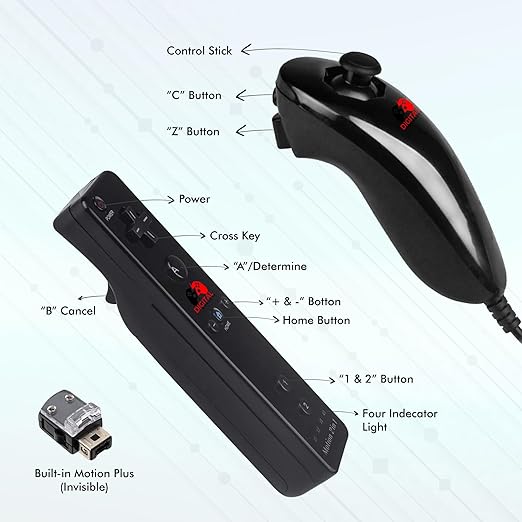 Digital Dynasty 2 Pack Motion Plus Wii Controller - Image 2
