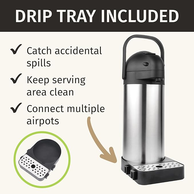 Coffee Carafe with Pump & Drip Tray - 74oz / 2.2L - Image 3