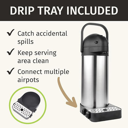 Coffee Carafe with Pump & Drip Tray - 74oz / 2.2L - Image 3