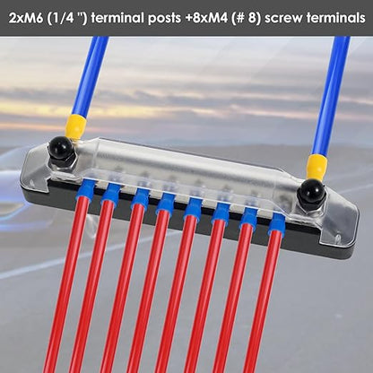 JUNXILPPD 12V Stainless Steel Bus Bar Marine Simplify Wiring Power Distribution - Image 6