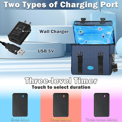 UVC Sanitizer Ozone Box with Timer, Foldable Large Cleaner UV Bag w/strap and - Image 4