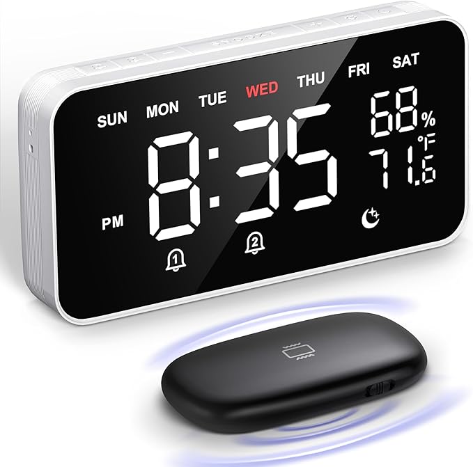 Dekala Bed Shaker Loud Alarm Clock by Dekala