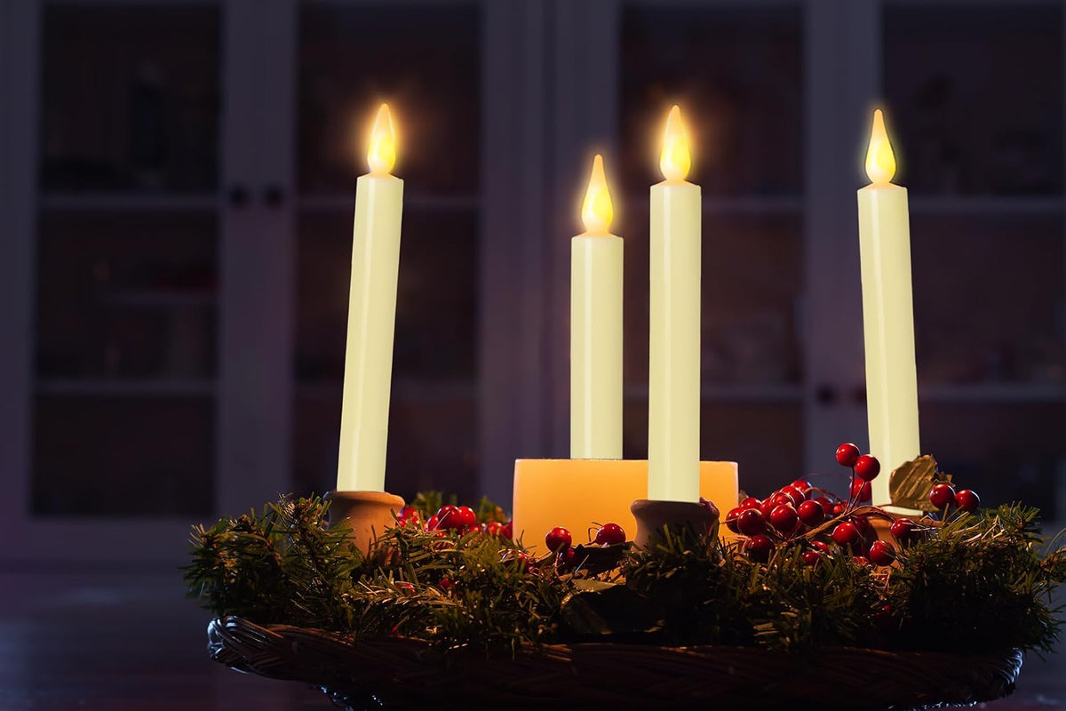 Window Candles Flickering Battery Operated with Remote and Timer, 9 Pack Elec...