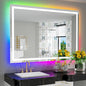 YEELAIT 51x40 Inch RGB LED Bathroom Mirror Front Light and RGB Backlit Lighted by YEELAIT