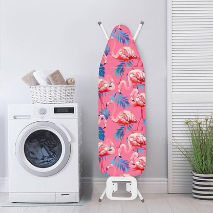 ZCFYGDX Flamingo Palm Leaf Print Ironing Board Covers Hook & Loop Elastic Edge - Image 3