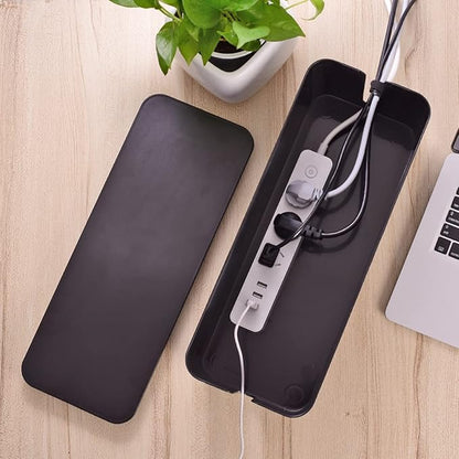 Cable Management Box, Large Cord Organizer Box to Hide Power Strip & Under Desk - Image 5